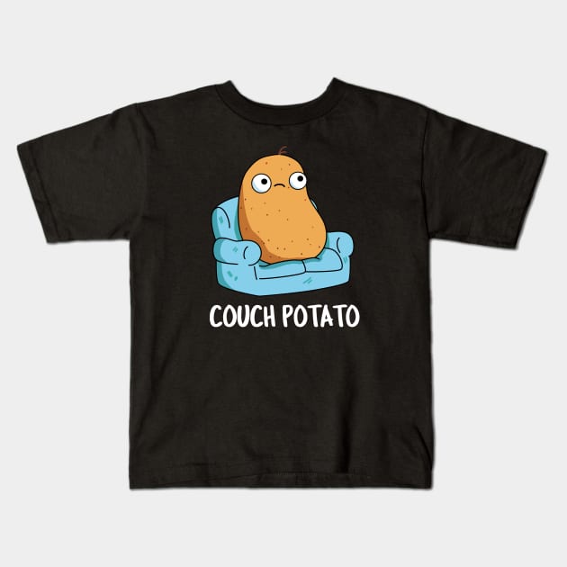 Couch Potato Cute Potato Pun Kids T-Shirt by punnybone